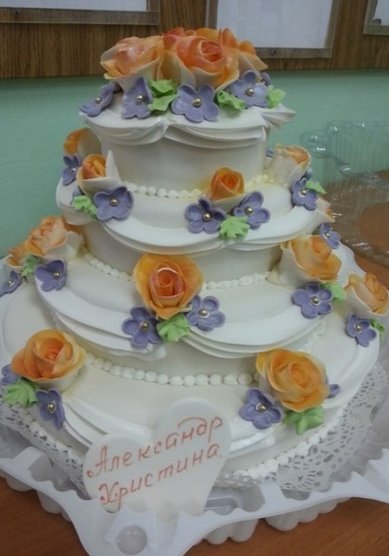 Торт на свадьбу Р110671 - Кондитерская Радуга вкуса
