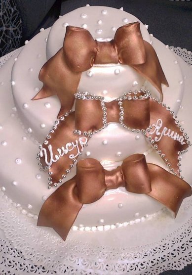 Свадебный торт Р28928 - Кондитерская Радуга вкуса