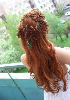 Cвадебная прическа Н20718 с распущенными волосами