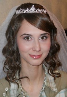 Cвадебная прическа И20741 с распущенными волосами