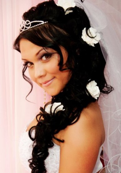 Свадебная прическа Э12893 - Стилист-визажист Эльмира Хасанова