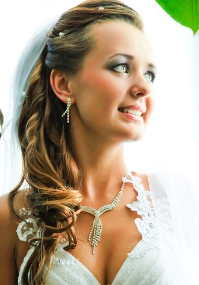 Прическа на свадьбу Э12894 - Стилист-визажист Эльмира Хасанова