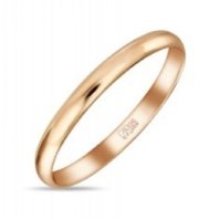 Обручальное кольцо R01-R-040-200-М13183 из красного золота, гладкое