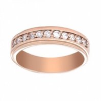 Обручальное кольцо 111209-А14504 из красного золота, гладкое