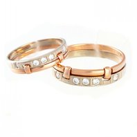 Обручальные кольца Э14539 комбинированные, гладкие