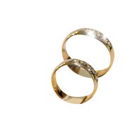 Обручальные кольца Э2207 из желтого золота, гладкие