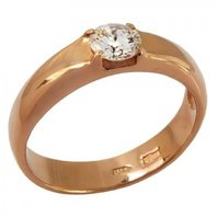 Обручальное кольцо А2418 из желтого золота, гладкое