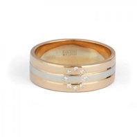 Обручальное кольцо C2426 комбинированное, фигурное