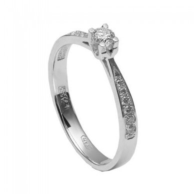 Помолвочное кольцо 1-1387-W-D-C14478 - Казанский ювелирный завод Culon