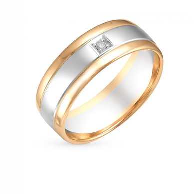 Обручальное кольцо 48437-S14496 - Ювелирный салон Sunlight в Казани