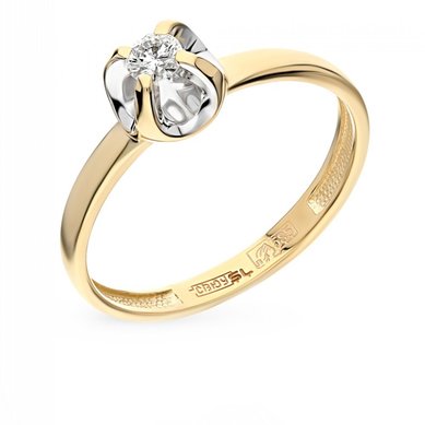 Помолвочное кольцо 52001-S14501 - Ювелирный салон Sunlight в Казани