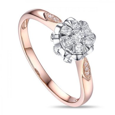 Помолвочное кольцо R2011-1851142AD-М7398 - Ювелирный бренд Московский ювелирный завод в Казани...