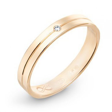 Обручальное кольцо R01-WED-00008-М7413 - Ювелирный бренд Московский ювелирный завод в Казани...