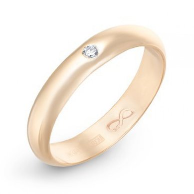 Обручальное кольцо R01-WED-00013-М7414 - Ювелирный бренд Московский ювелирный завод в Казани...