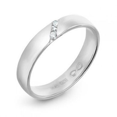 Обручальное кольцо R01-WED-00019-М7419 - Ювелирный бренд Московский ювелирный завод в Казани...