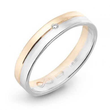 Обручальное кольцо R01-WED-00024-М7424 - Ювелирный бренд Московский ювелирный завод в Казани...