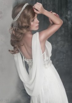 Свадебное платье C19318. В греческом стиле, длинное без шлейфа.