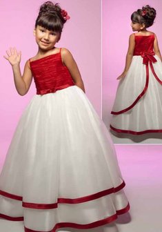 Детское платье С21647. С пышной юбкой, длинное без шлейфа.