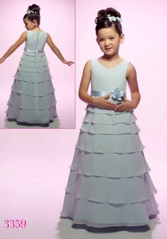 Детское платье С21648. А-силуэт, длинное без шлейфа.