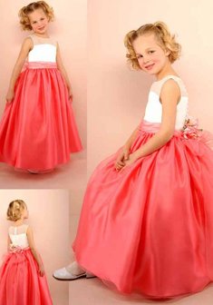 Детское платье С21649. С пышной юбкой, длинное без шлейфа.