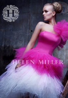 Вечернее платье L21946. С пышной юбкой, короткое со шлейфом.