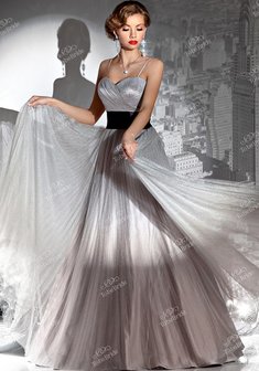 Вечернее платье B24804. А-силуэт, длинное без шлейфа.