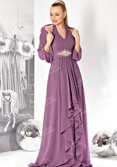 Вечернее платье B24808. В греческом стиле, длинное со шлейфом.