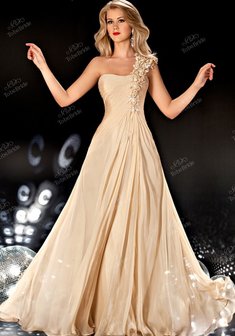 Вечернее платье B24828. А-силуэт, длинное без шлейфа.