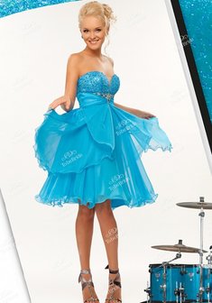 Вечернее платье B24858. В греческом стиле, короткое без шлейфа.