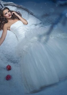 Свадебное платье B24882. С пышной юбкой, длинное без шлейфа.