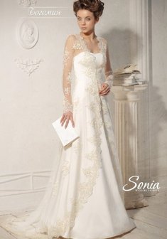 Свадебное платье Богемия-L35943. А-силуэт, длинное со шлейфом.