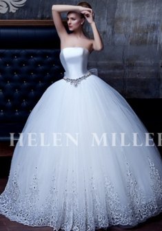 Свадебное платье Мадонна-L35947. С пышной юбкой, длинное без шлейфа.