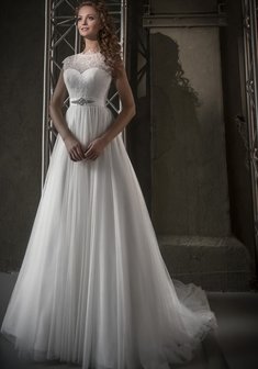 Свадебное платье 13103-L35950. С пышной юбкой, длинное со шлейфом.