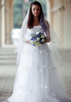 Свадебное платье R36098. В греческом стиле, длинное без шлейфа.