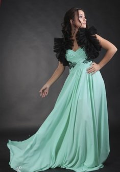 Вечернее платье 2019-D36654. В греческом стиле, длинное без шлейфа.