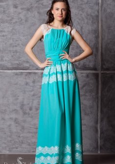 Вечернее платье 2012-D36681. А-силуэт, длинное без шлейфа.