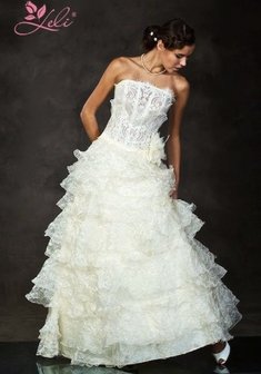 Свадебное платье Бьянка-А43912. А-силуэт, длинное без шлейфа.