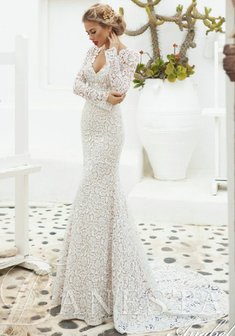 Свадебное платье L51460. Силуэт Русалка (Рыбка), длинное со шлейфом.