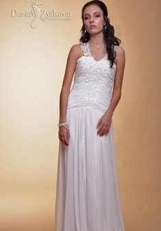 Свадебное платье 16500-D65204. В греческом стиле, длинное без шлейфа.