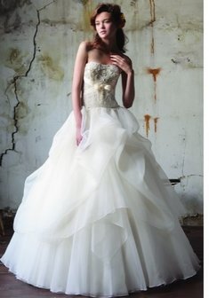 Свадебное платье Розарио-L65220. С пышной юбкой, длинное без шлейфа.