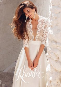 Свадебное платье N65281. А-силуэт, длинное без шлейфа.