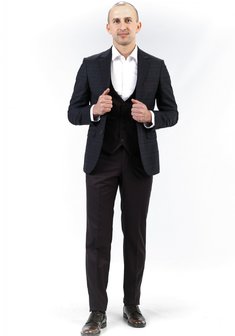 Свадебный мужской костюм 003-M3445. Классический однобортный.